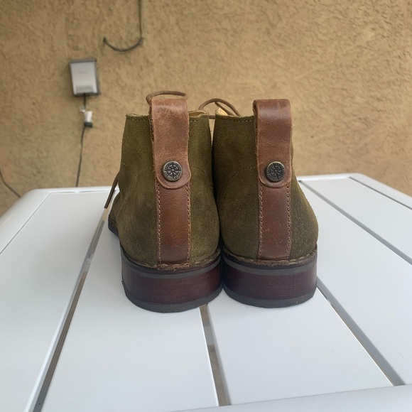 Bussola military green suede boots with laces size 7.5 (European 38) - Picture 5 of 16